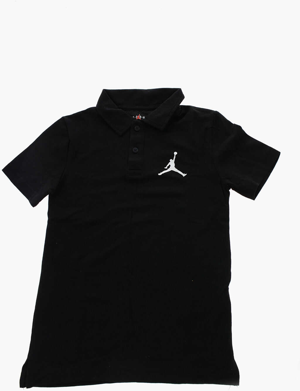 Nike Air Jordan 2-Buttons Polo Shirt With Contrasting Logo Black