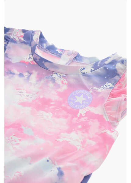 Rochii Converse All Star Chuck Taylor Gradient Effect Short Sleeve Romper Su Pink Fete (BM 9901067) 3