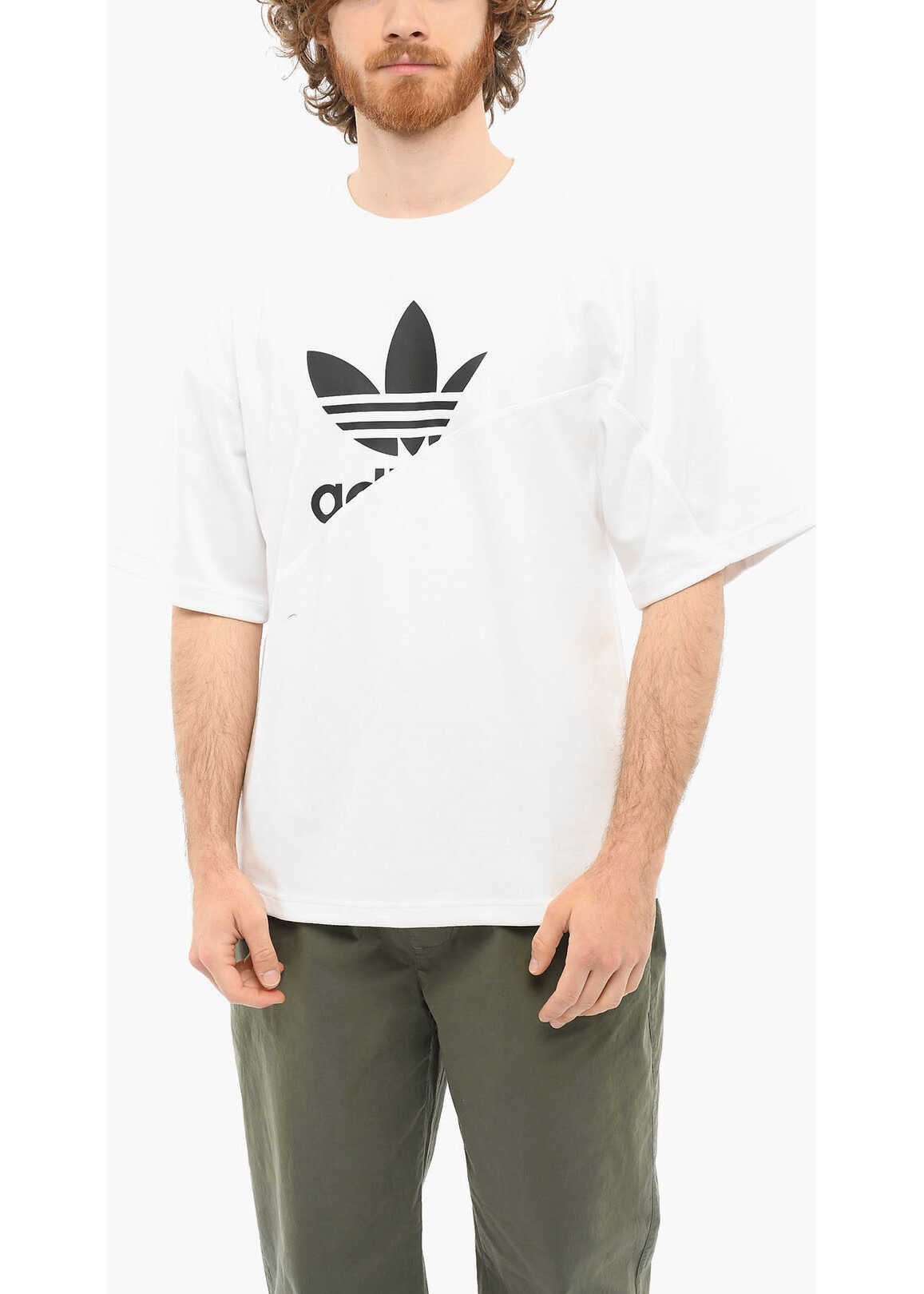 adidas Printed Short Sleeved Bld Tricot Crewneck T-Shirt White