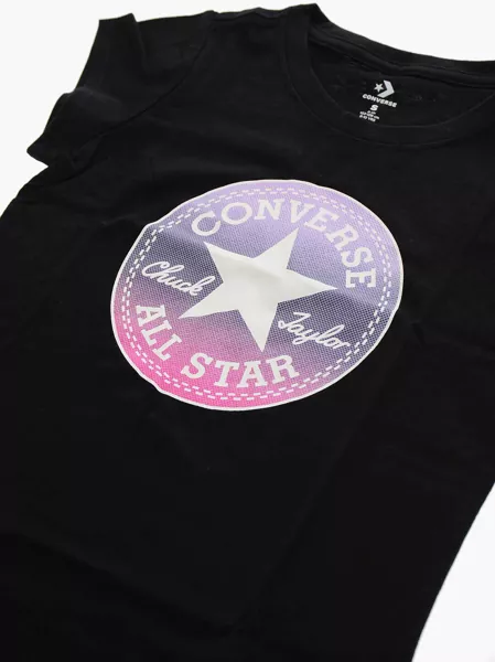 Tricouri Converse All Star Chuck Taylor Front Printed Crew-Neck T-Shirt Black Baieti (BM 9901721) 2