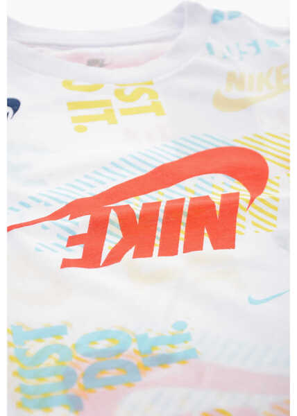 Tricouri Nike All-Over Logo Printed Active Pack Crew-Neck T-Shirt White Baieti (BM 9902282) 2