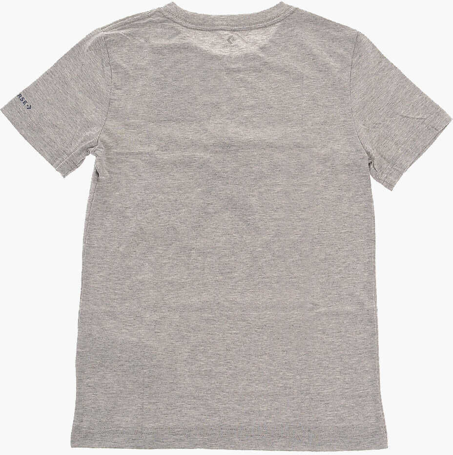 Tricouri Converse All Star Chuck Taylor Logo Printed Crew-Neck T-Shirt Gray Baieti (BM 9902567) 3