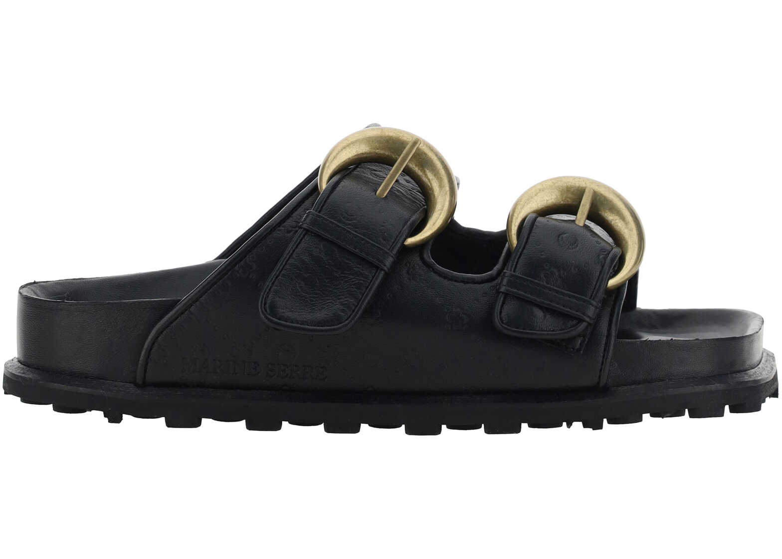 MARINE SERRE Moonogram Sandals BLACK