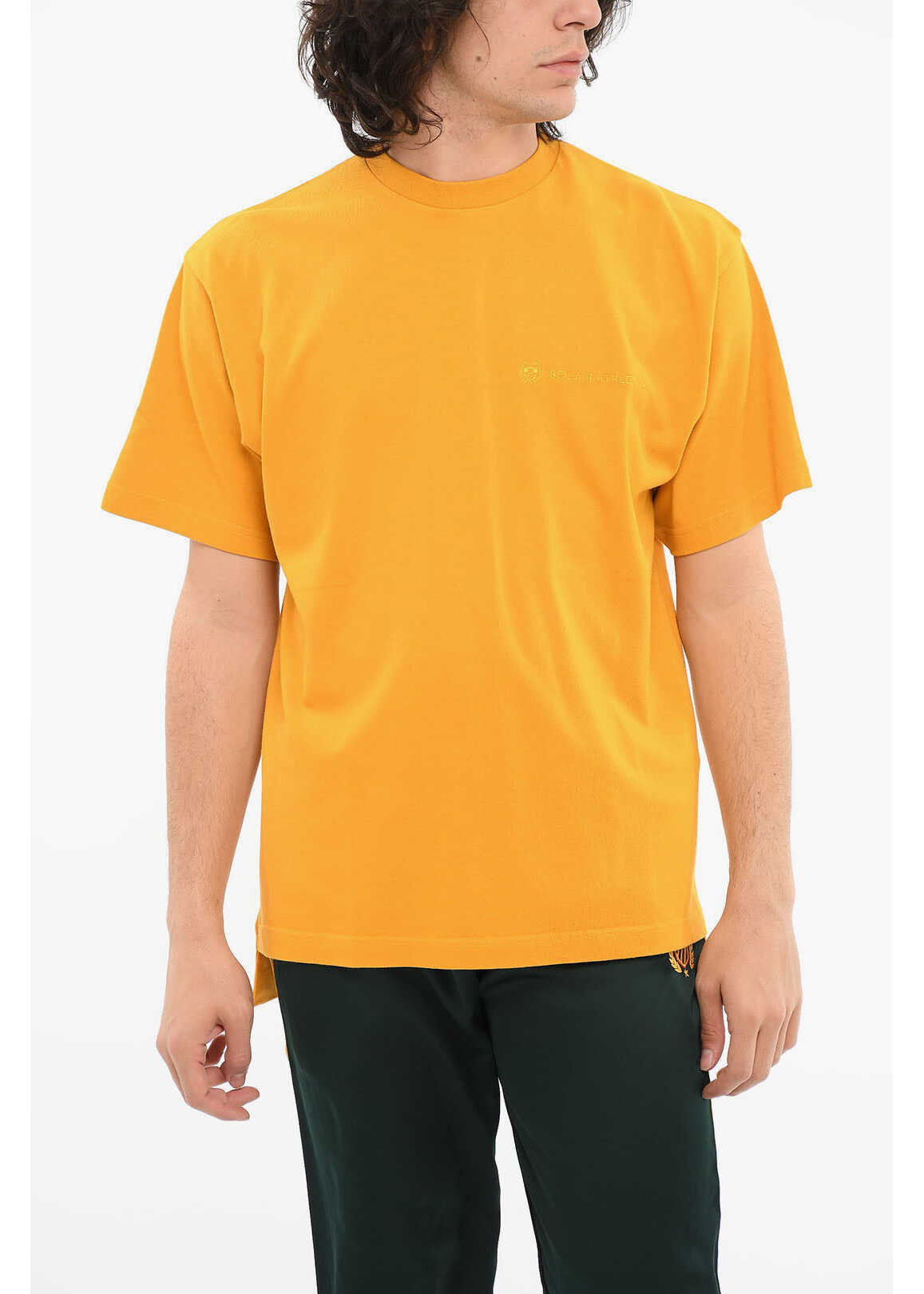 Bel-Air Athletics Academy T-Shirt With Ton-Sur-Ton Embroidered Logo Yellow