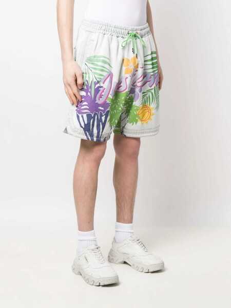 Pantaloni scurti JUST DON Islanders Denim Hawaii Shorts With Drawstring Light Blue Barbati (BM 9906116) 3