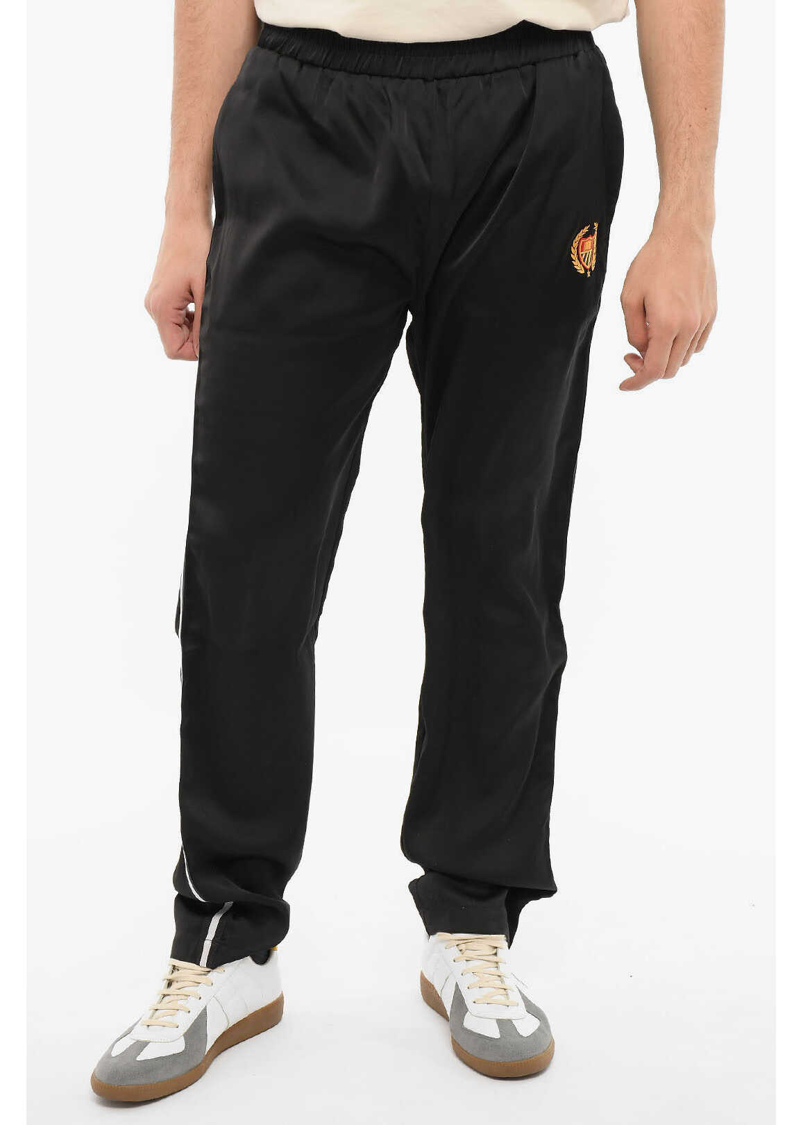 Bel-Air Athletics Academy Joggers With Embroidered Logo And Side Stripes Black