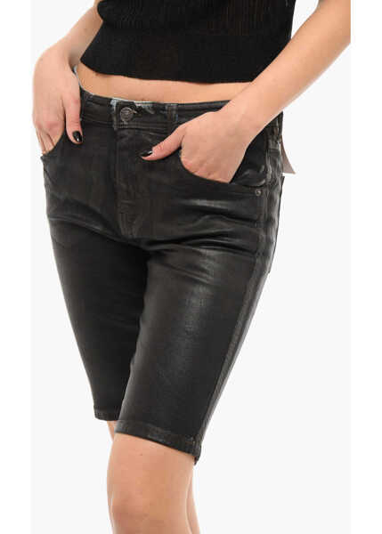 Pantaloni scurti Diesel De-Ginny Denim Shorts With Skinny-Fit Black Femei (BM 9911795) 3
