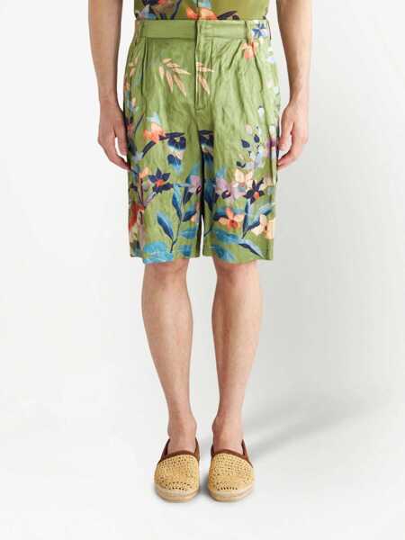 Pantaloni scurti ETRO Bermuda Shorts With Floral Print GREEN Barbati (BM 9913205) 3