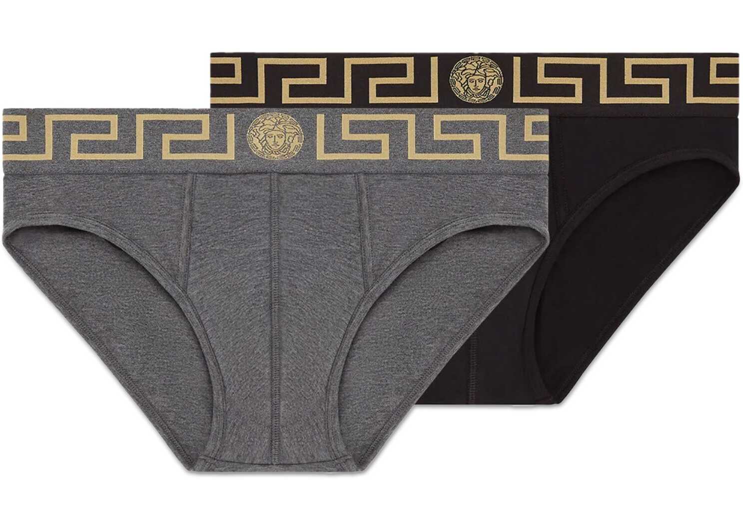 Versace Pack Of Two Panties With Greek Border MULTICOLOUR