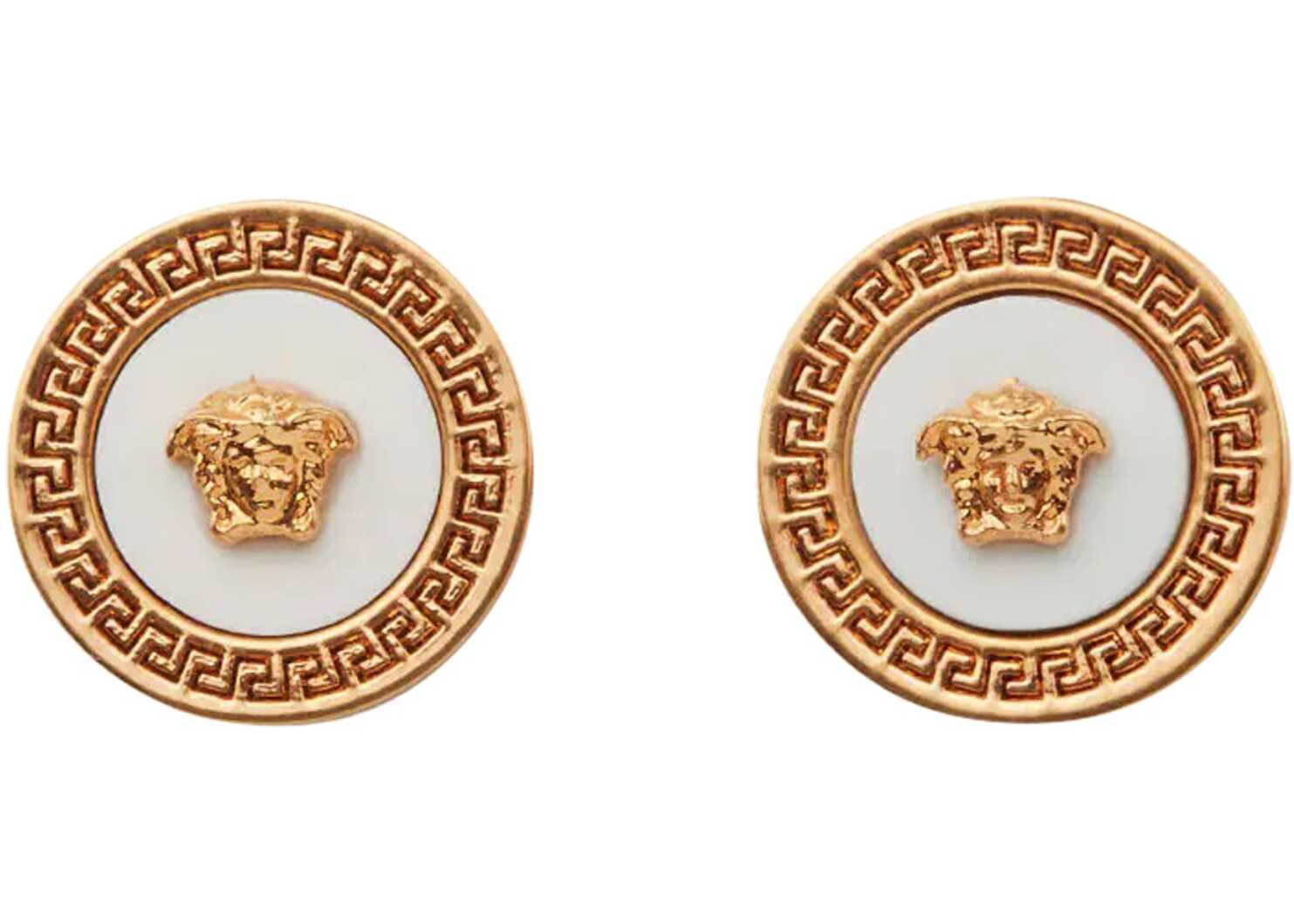 Versace Resin Jellyfish Button Earrings GOLD