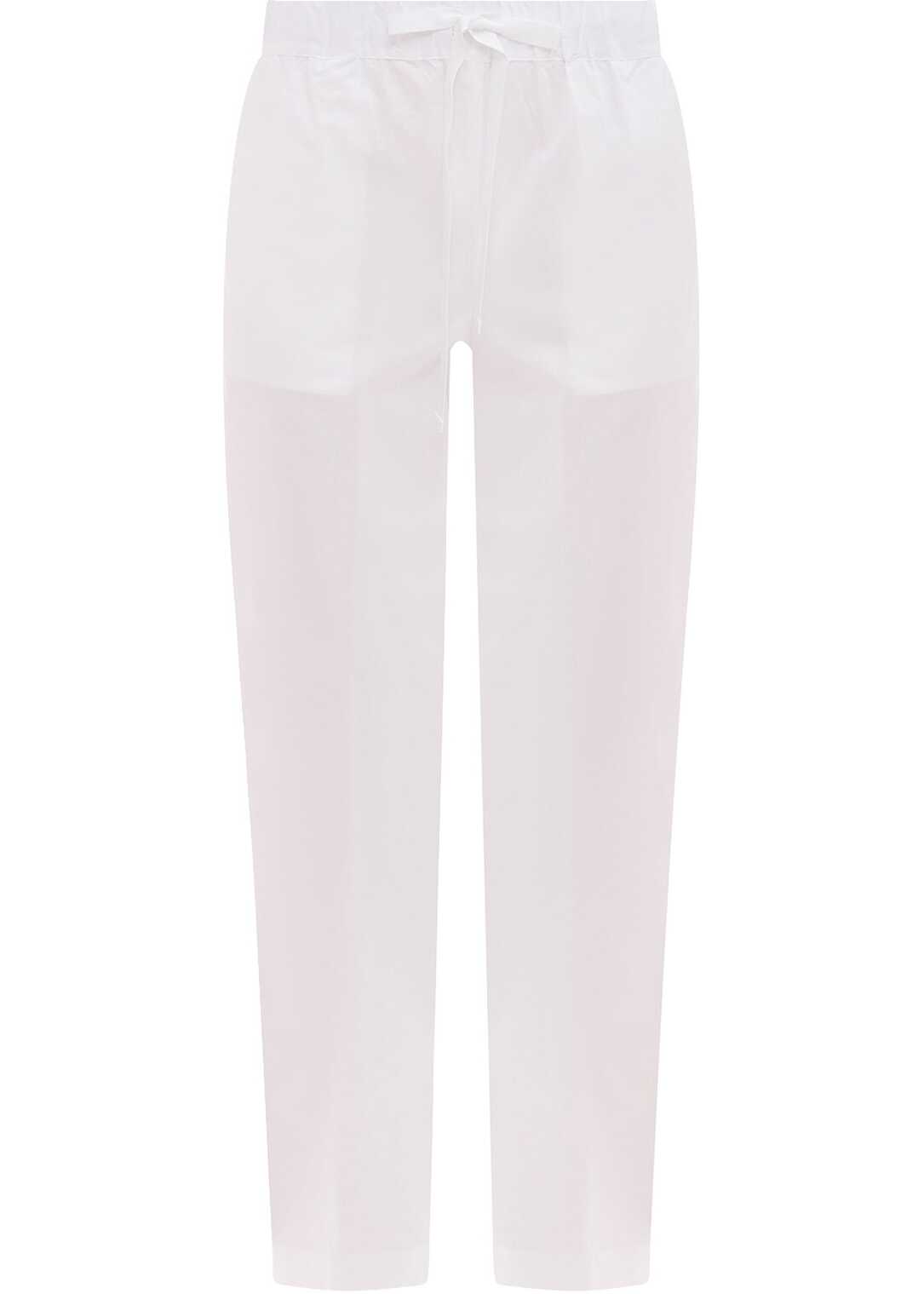 Semi-Couture Cotton Pants WHITE