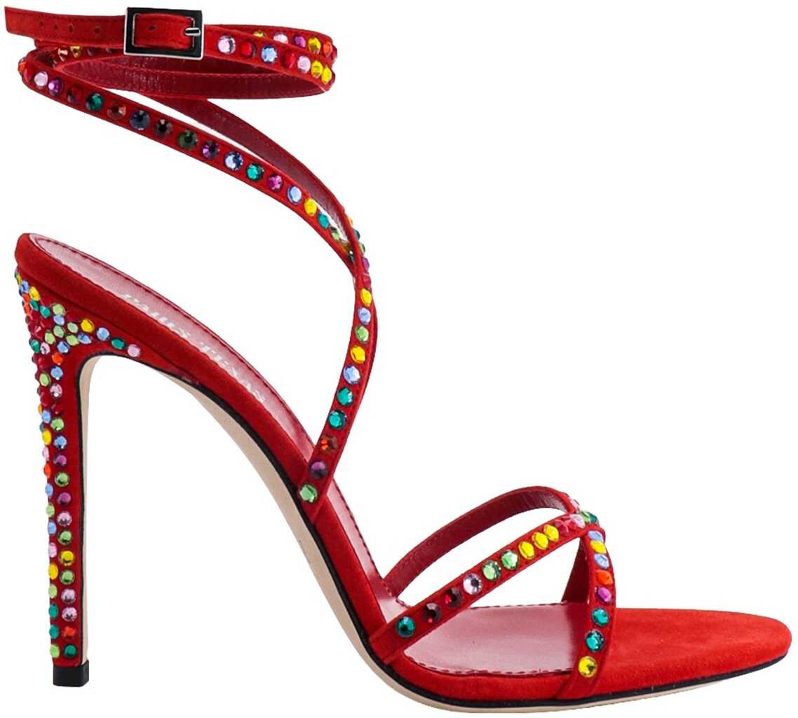 Paris Texas Leather Sandals RED