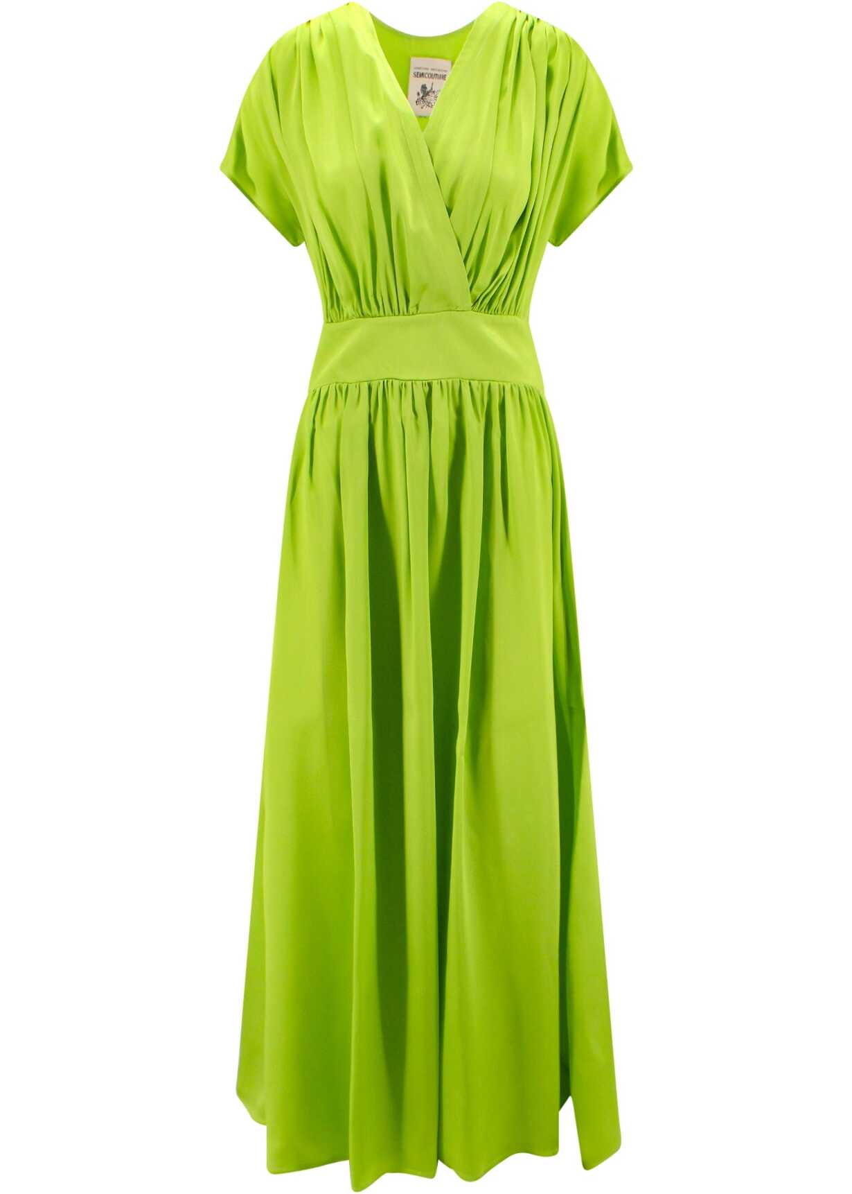 Semi-Couture Acetate Dress GREEN