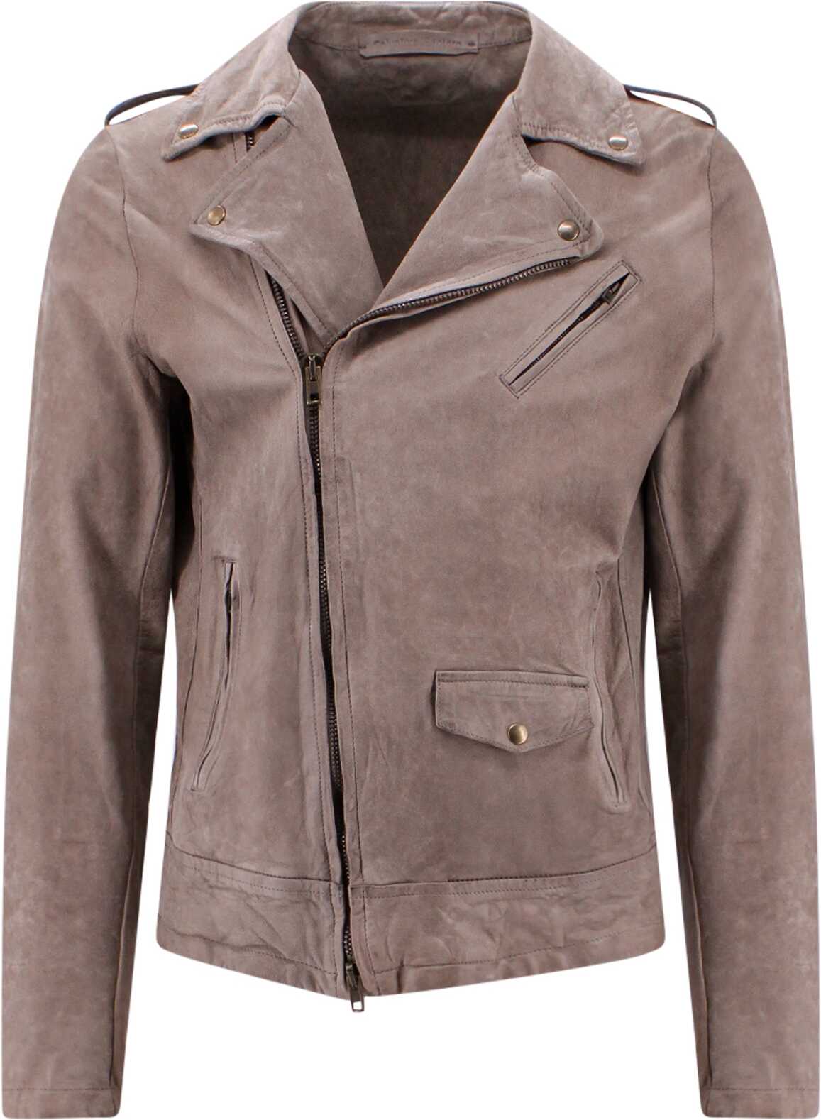 Salvatore Santoro Leather Jacket BEIGE