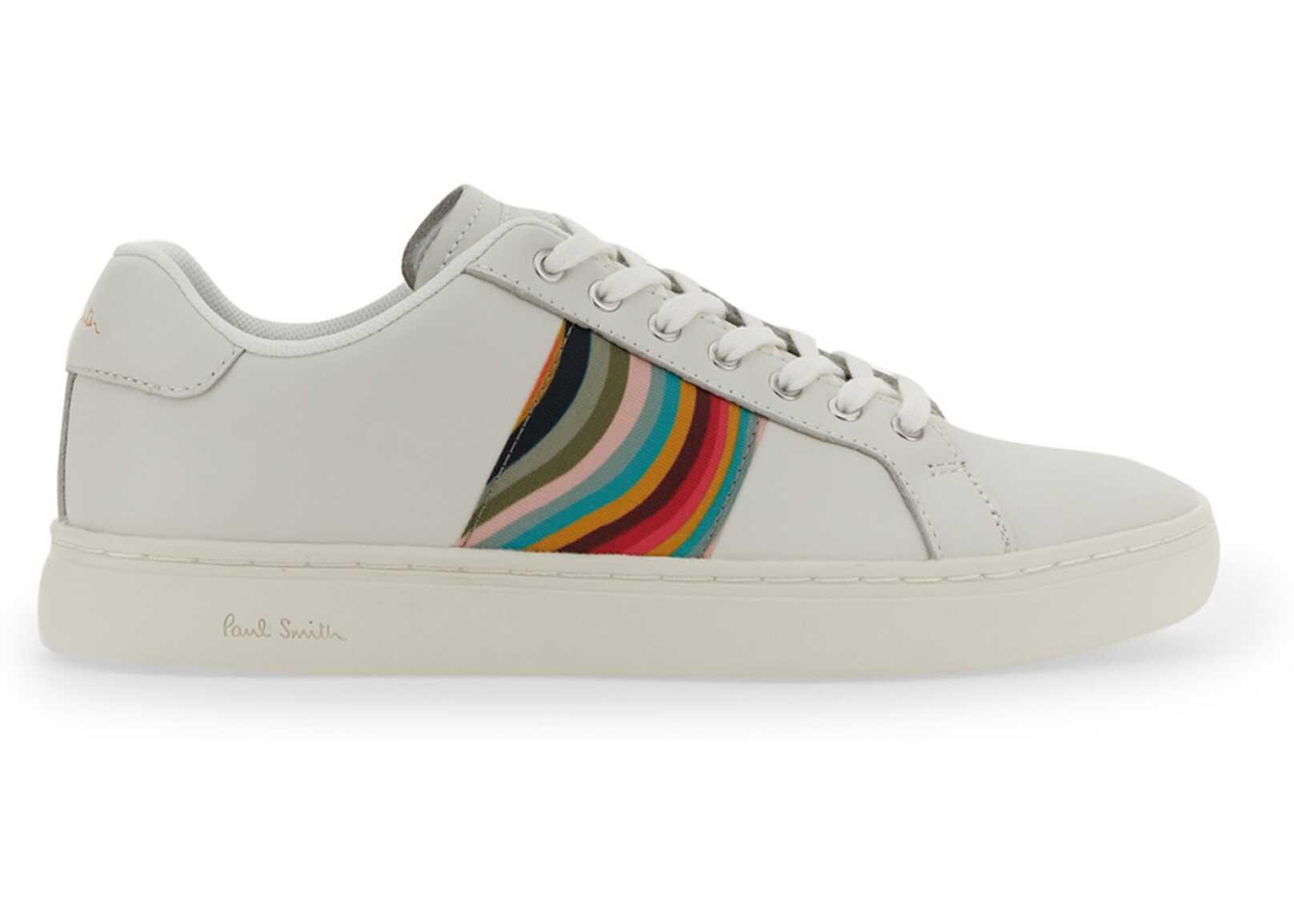Paul Smith Lapin Sneaker With Swirl WHITE