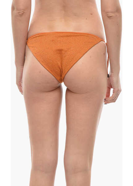 Bikini Karl Lagerfeld Lurex Tie-Side Bikini Bottom Orange Femei (BM 9929135) 3