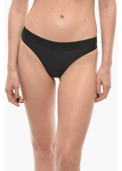Bikini Karl Lagerfeld All-Over Motif Bikini Bottom Black Femei (BM 9929456) 1
