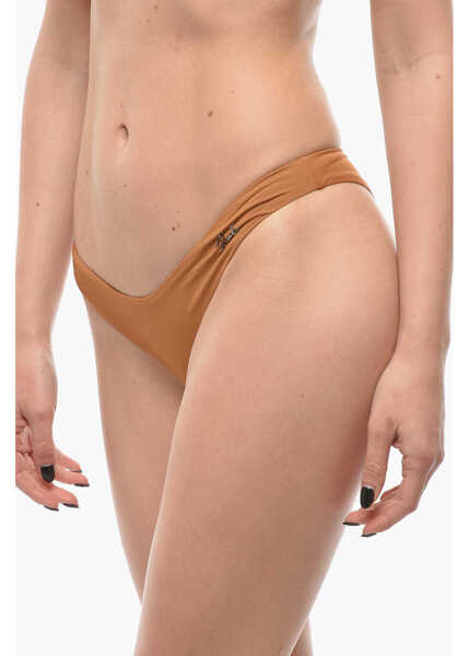 Bikini Karl Lagerfeld Solid Color Bikini Bottom With Knotted Laces Brown Femei (BM 9929882) 2