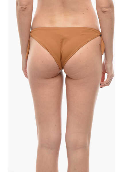 Bikini Karl Lagerfeld Solid Color Bikini Bottom With Knotted Laces Brown Femei (BM 9929891) 3