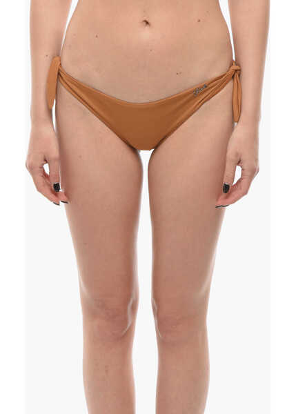 Bikini Karl Lagerfeld Solid Color Bikini Bottom With Knotted Laces Brown Femei (BM 9929891) 1
