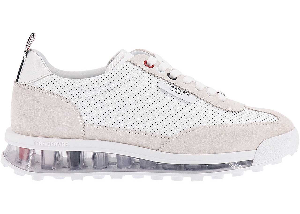 Thom Browne Leather Sneakers WHITE