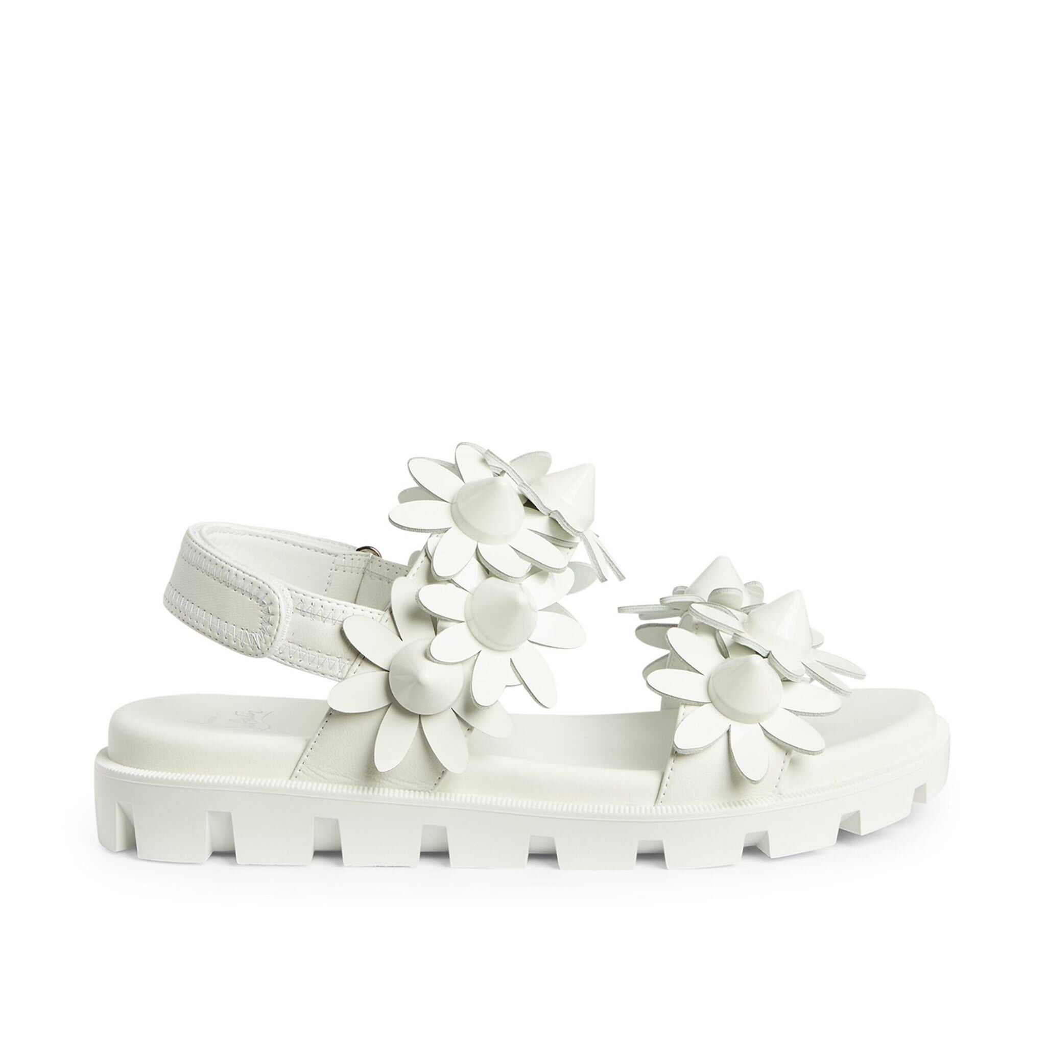 Christian Louboutin Daisy Spikes Cool Sandals White
