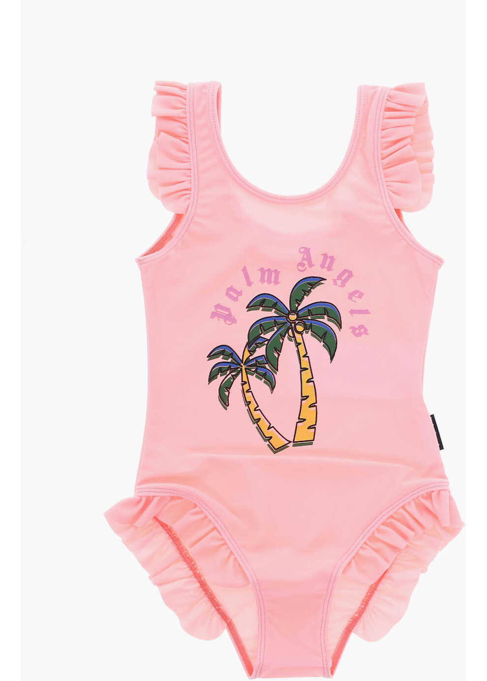 Poze Palm Angels One-Piece Swimsuit With Logo Print Pink
