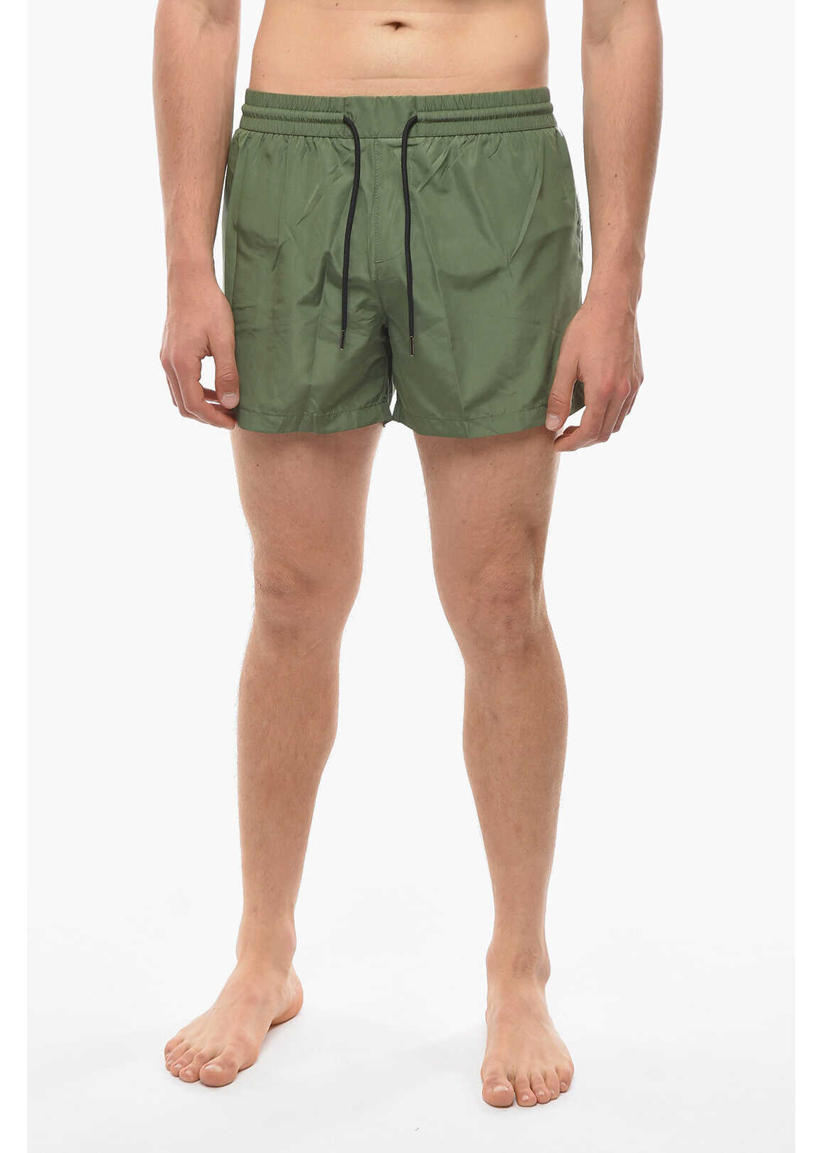Karl Lagerfeld Swim Shorts Ethnic With Side Logo Military Green