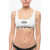 Karl Lagerfeld Plunge Bikini Top With Cut Out And Animal Detail Black & White