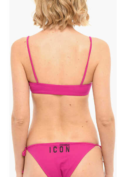 Sutiene DSQUARED2 Printed Icon Bikini Bra Pink Femei (BM 9939956) 2