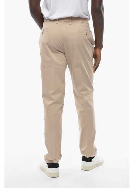 Pantaloni casual CORNELIANI Id Stretchy Cotton Chinos Beige Barbati (BM 9940160) 4