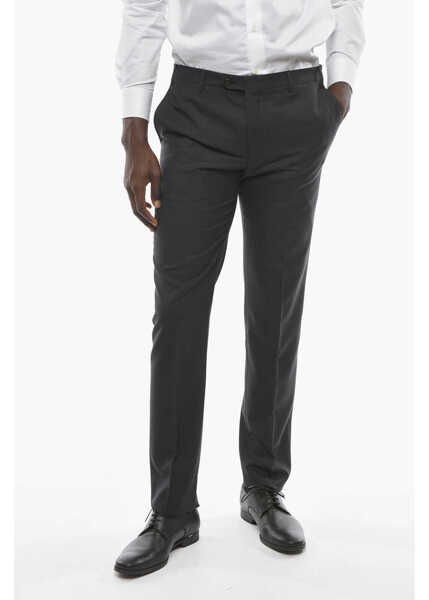 Pantaloni eleganti CORNELIANI 15,75 Microns Virgin Wool Academy Pants Gray Barbati (BM 9940211) 1