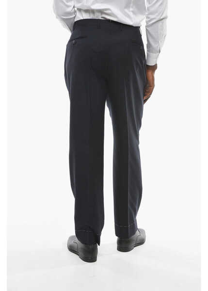 Pantaloni eleganti CORNELIANI Mid Rise Leader Pants Blue Barbati (BM 9940220) 4