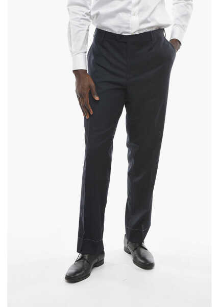 Pantaloni eleganti CORNELIANI Mid Rise Leader Pants Blue Barbati (BM 9940220) 1