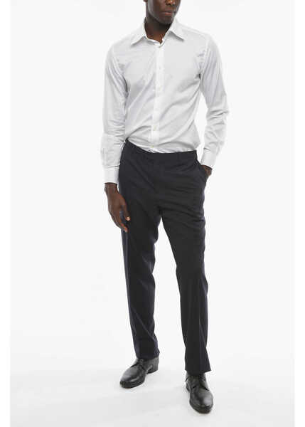 Pantaloni eleganti CORNELIANI Virgin Wool Academy Pants With Belt Loops Blue Barbati (BM 9940565) 3