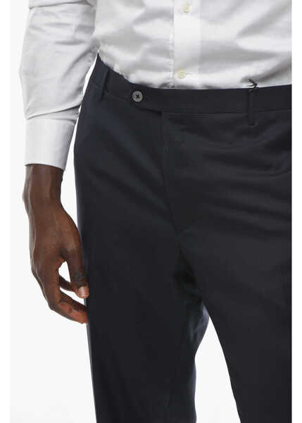 Pantaloni eleganti CORNELIANI Extra-Fine Virgin Wool Trousers Leader Blue Barbati (BM 9940583) 2