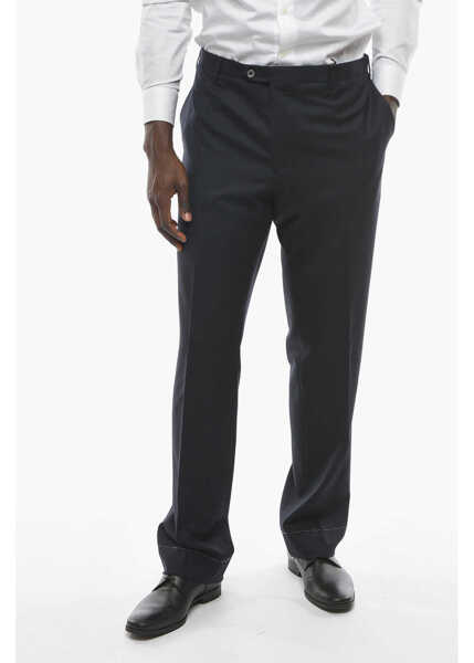 Pantaloni eleganti CORNELIANI Extra-Fine Virgin Wool Trousers Leader Blue Barbati (BM 9940583) 1