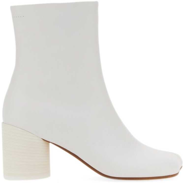 Maison Margiela Leather Ankle Boots WHITE