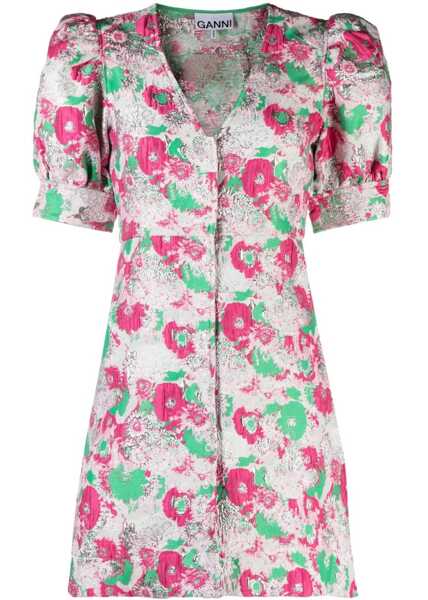 Rochii casual Ganni 3D Jacquard Mini Dress MULTICOLOUR Femei (BM 9942254) 1