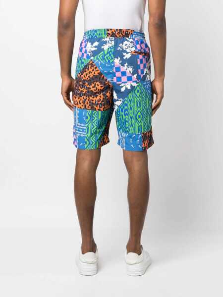Pantaloni scurti Marcelo Burlon Mix & Match Bermuda Shorts BLUE Barbati (BM 9943610) 4