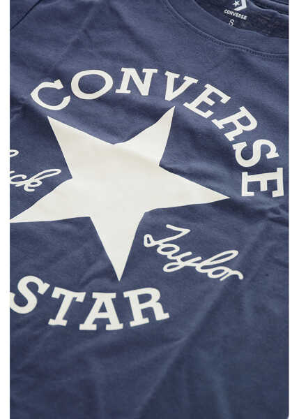 Tricouri Converse All Star Chuck Taylor Maxi Logo Printed Crew-Neck T-Shirt Blue Baieti (BM 9943997) 2