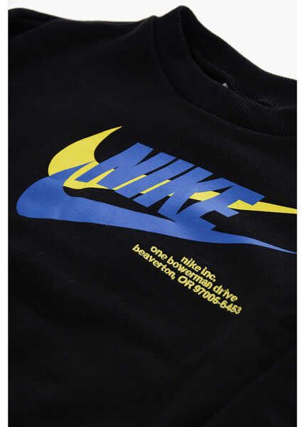 Bluze de trening Nike Logo Printed Crew-Neck Sweatshirt Black Baieti (BM 9944009) 2