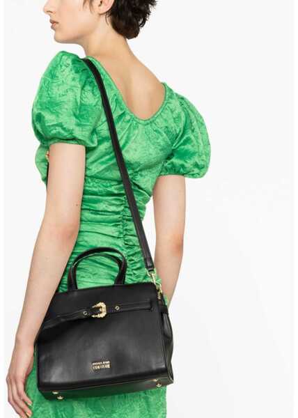 Genti de mana Versace Jeans Couture Faux Leather Handbag With Golden Buckle Black Femei (BM 9944102) 3