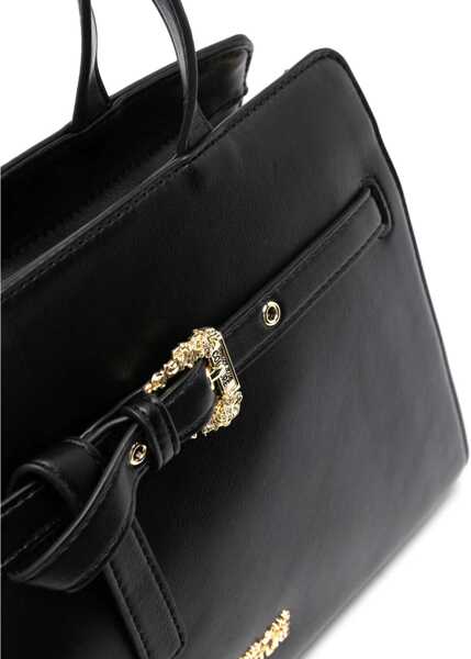 Genti de mana Versace Jeans Couture Faux Leather Handbag With Golden Buckle Black Femei (BM 9944102) 5