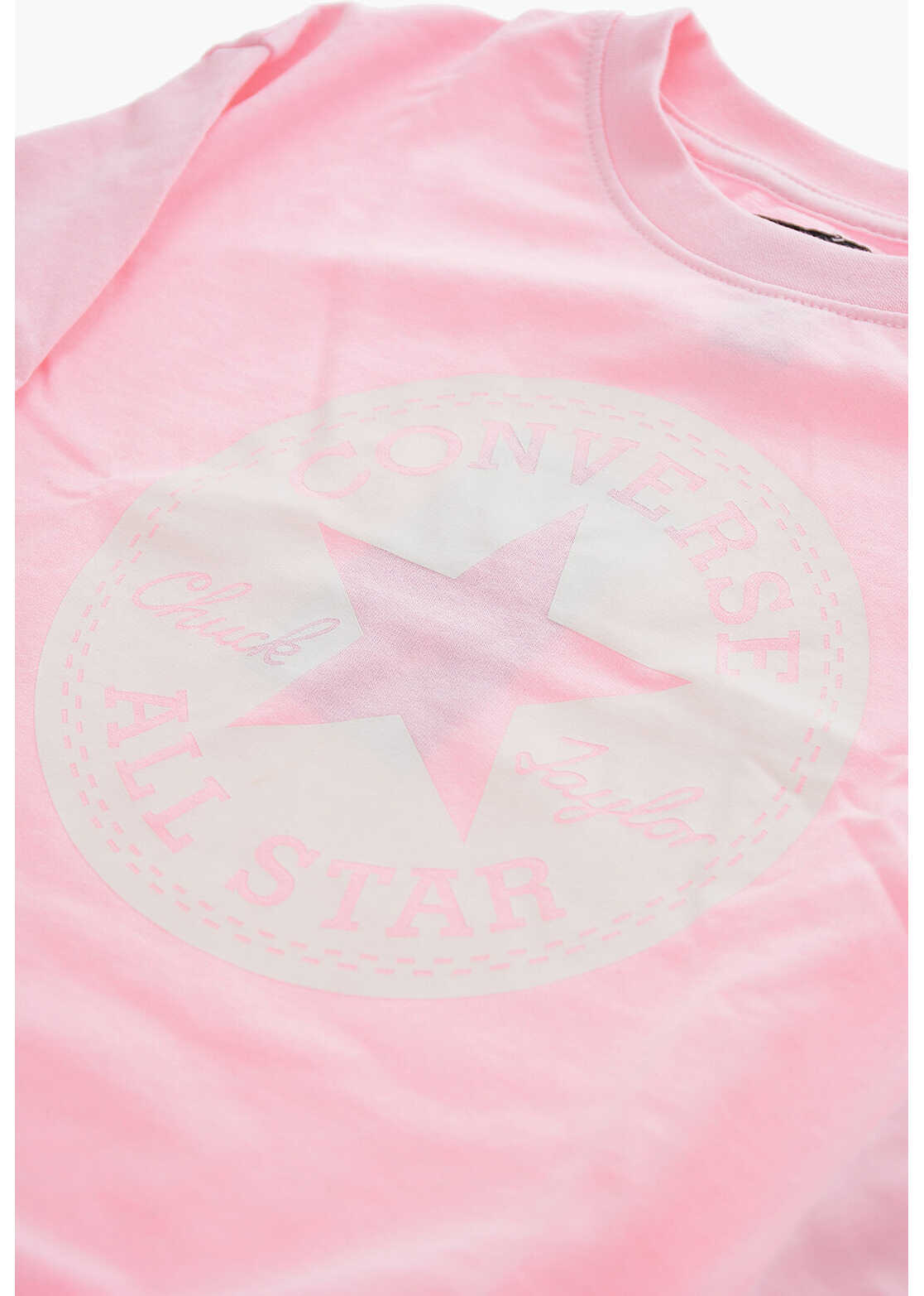 Converse All Star Chuck Taylor Maxi Logo Printed Crew-Neck Sweatshirt Pink