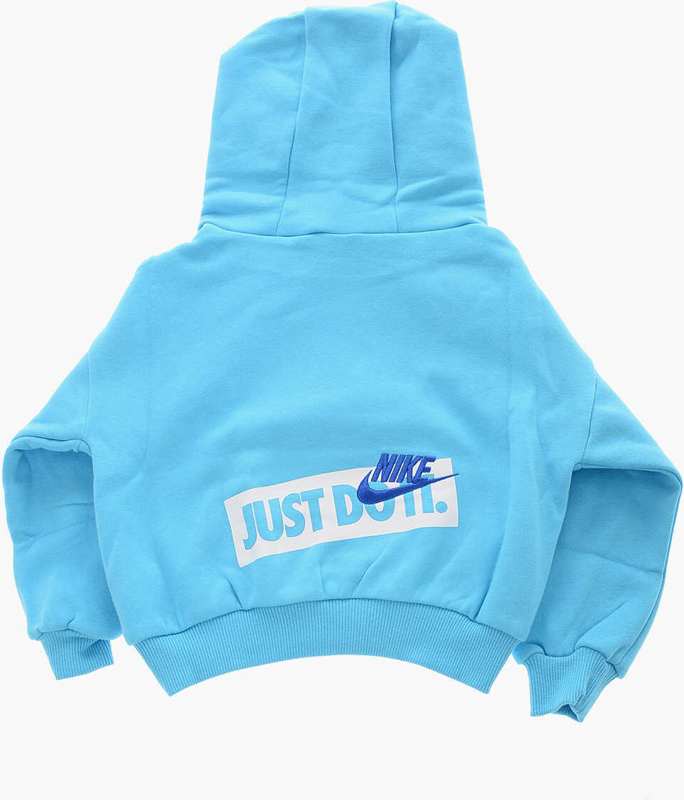 Bluze de trening Nike Solid Color Fleeced-Cotton Hoodie Light Blue Baieti (BM 9944399) 3