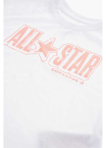 Tricouri Converse All Star Chuck Taylor Crew-Neck T-Shirt With Printed Contras White Baieti (BM 9944405) 2