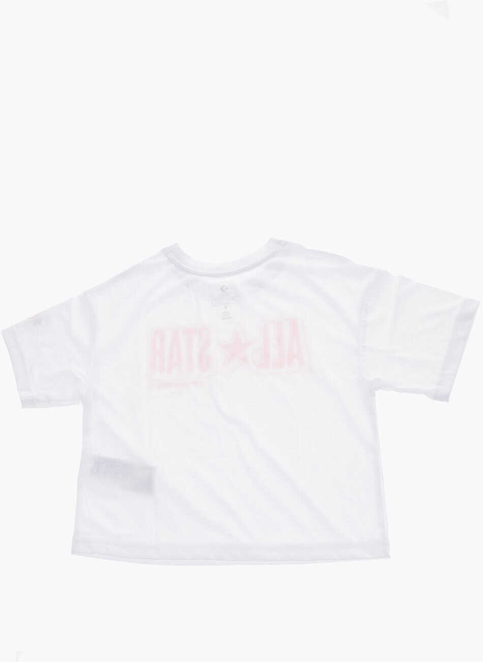 Tricouri Converse All Star Chuck Taylor Crew-Neck T-Shirt With Printed Contras White Baieti (BM 9944405) 3