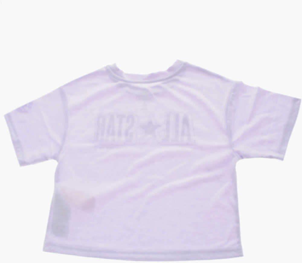 Tricouri Converse All Star Chuck Taylor Logo Printed Crew-Neck T-Shirt Violet Baieti (BM 9944408) 3