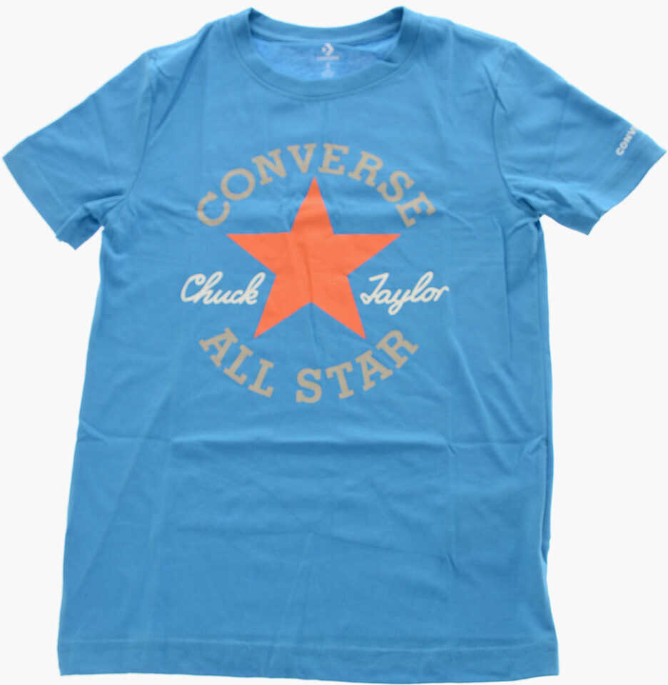 Converse All Star Chuck Taylor Maxi Logo Printed Crew-Neck T-Shirt Blue